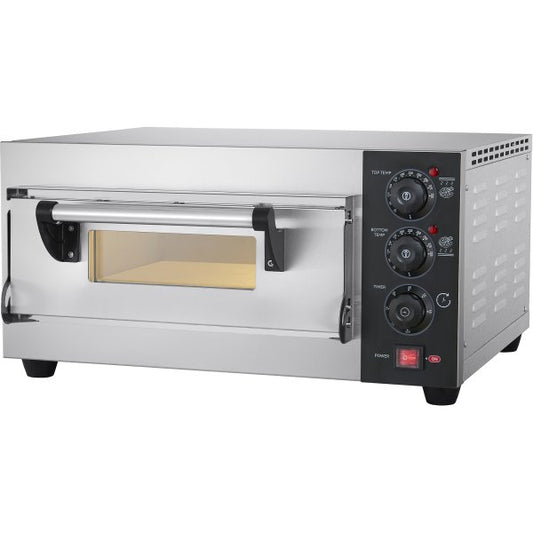 Commercial Pizza oven Electric 1 chamber 400x400mm 350°C Mechanical controls 2.6kW 230V |